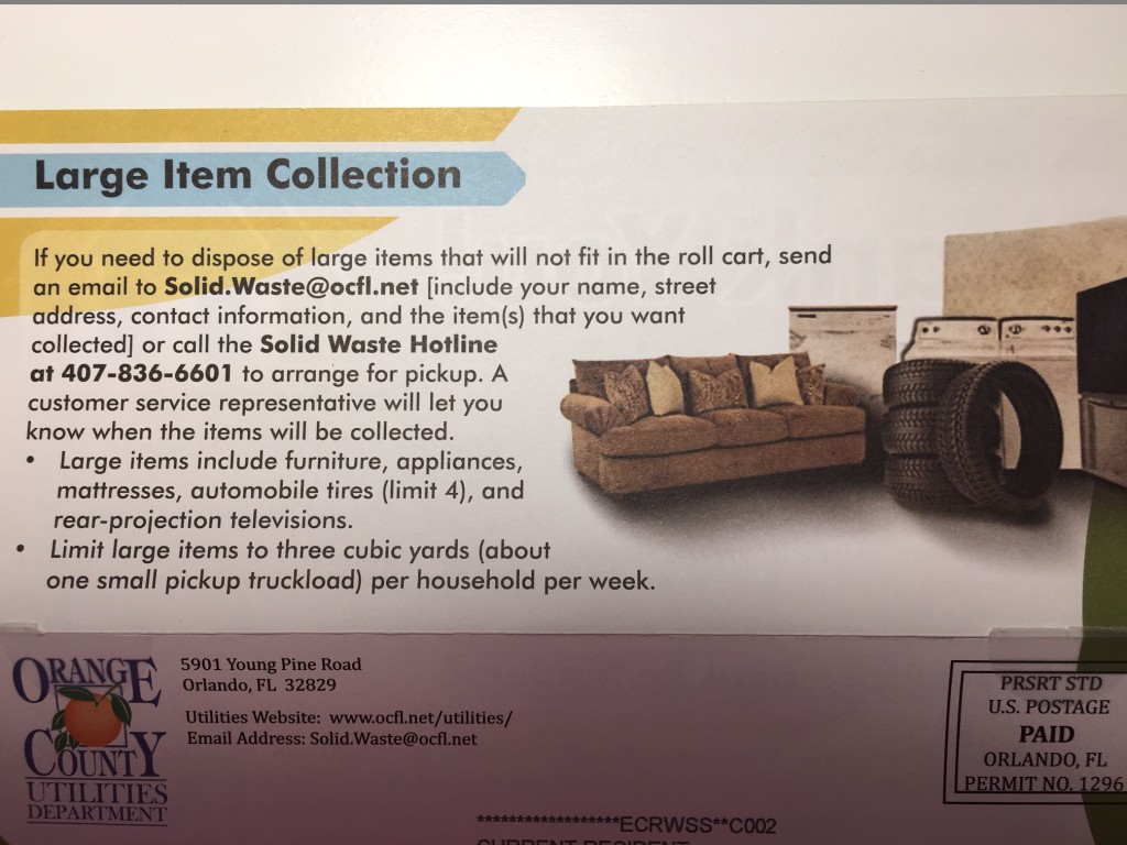 OC Large Item Trash Collection